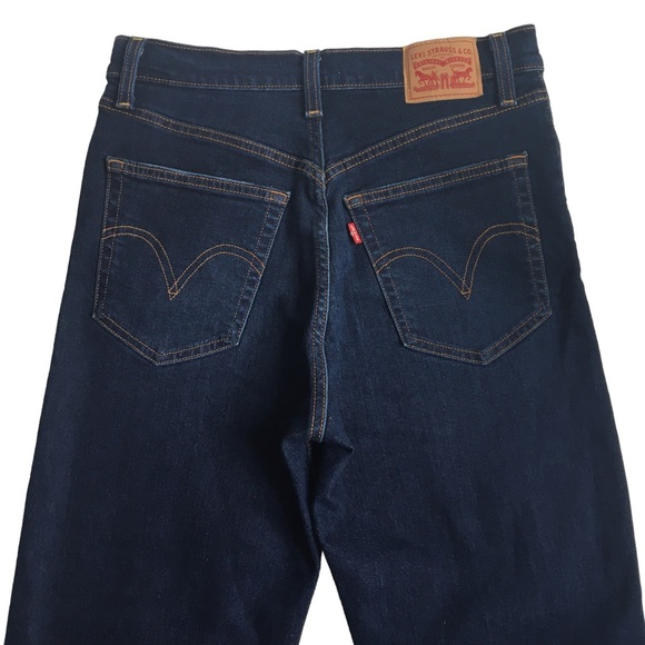 Levi’s Ribcage Straight Ankle Buttonfly Ultra High Rise Destructed Jeans Size 29 - Picture 7 of 16